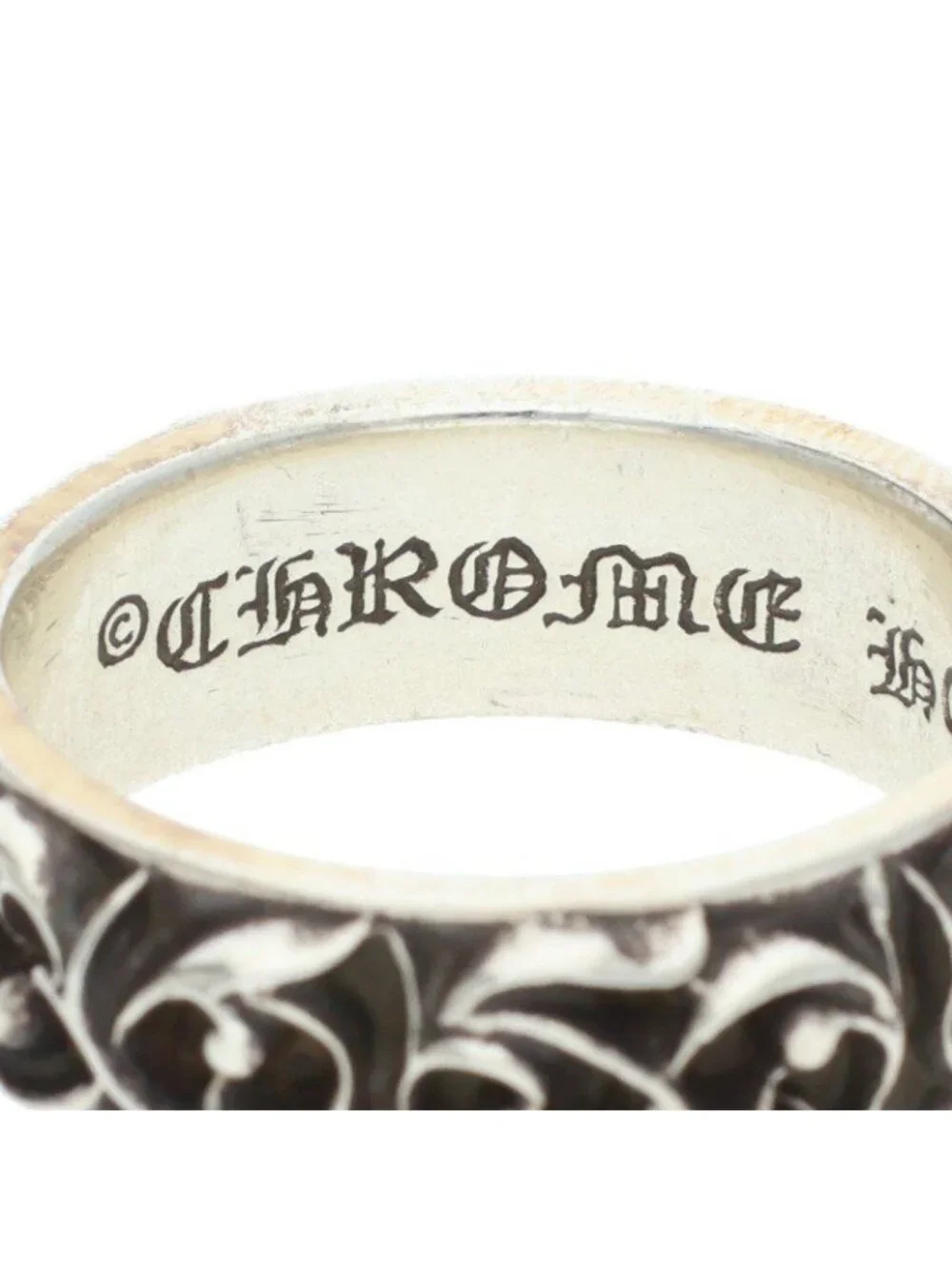 Chrome Hearts Etrnity Vine Band Eternity Silver Ring